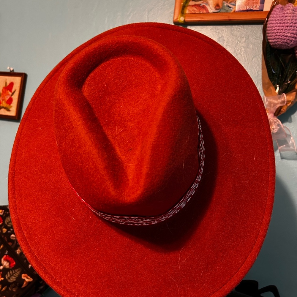 Red Felt Cowboy Hat